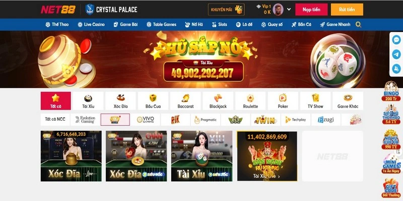 Khám Phá Sảnh Game Hot Net88 - Hitclub, B52, Rik Và Sunwin 2 Các sảnh casino hàng đầu tại Net88