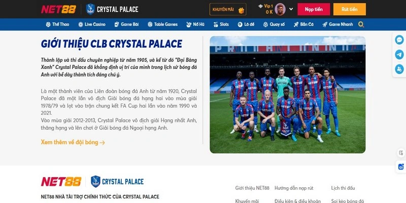 Crystal Palace Vô Địch Fa Và Siêu Cúp Anh Cùng Net88 1 Crystal Palace vô địch FA Cup và Siêu cúp Anh