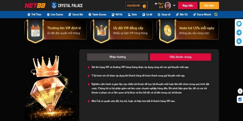 Net88 – Hoàn Trả Tự Động 1% Mọi Giao Dịch Nhanh Chóng 3 Ưu điểm khi tham gia khuyến mãi hoàn trả 1%